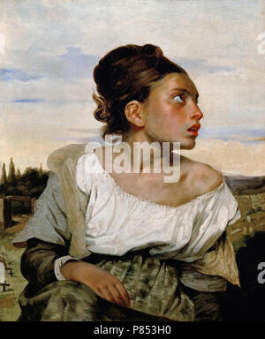 Delacroix  Eugène - Orphan Girl at the Cemetery Stock Photo