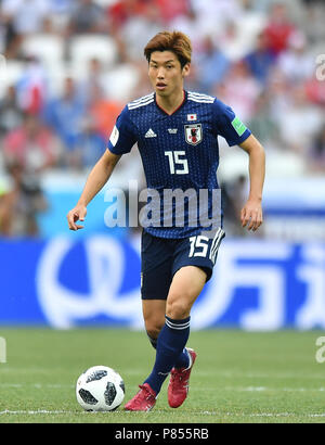 VOLGOGRAD, RUSSIA - JUNE 28: Yuya Osako of Japan in action
