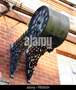 Old jeweller's street clock Stock Photo