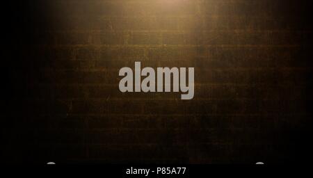Vignette and light on brown brick wall background Stock Photo