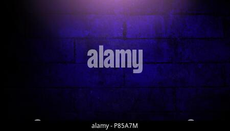 Vignette and light on purple brick wall background Stock Photo