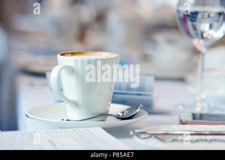 White ceramic mug with coffee Stock Photo