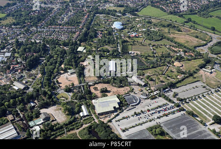 aerial view of Chester Zoo, Cheshire Stock Photo