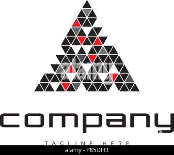 Pyramid logo Stock Vector