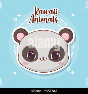 panda bear kawaii cute animal icon Stock Vector Image & Art - Alamy