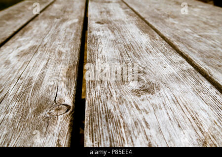 Wooden slats on table Stock Photo