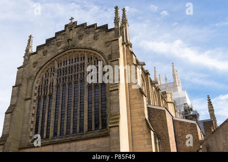 St Peter's Church in central Brighton, East Sussex, England.  The recently restored tower can be seen in the background. Stock Photo