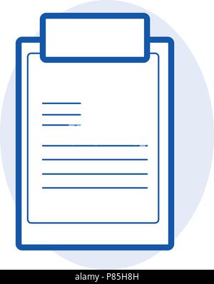 Icon - Notepad with document - Vector Stock Vector