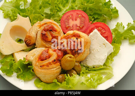 Borek with tomato Stock Photo