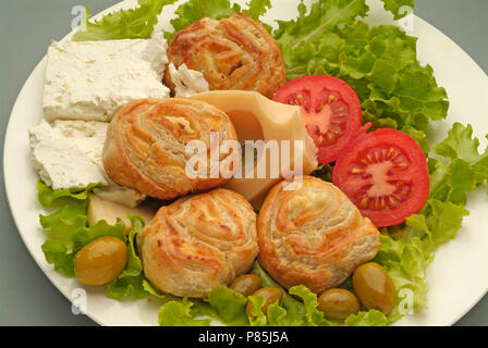 Borek with tomato Stock Photo