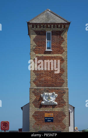 England, Suffolk, Aldeburgh, lifeboat tower Stock Photo