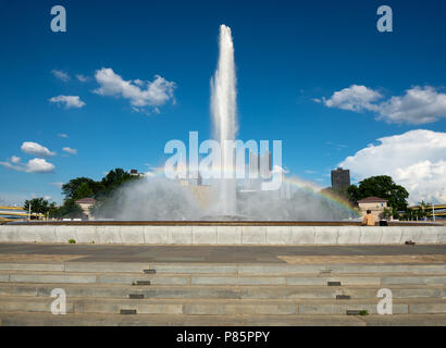 Point State Park Fountain in downtown Pittsburgh Stock Photo