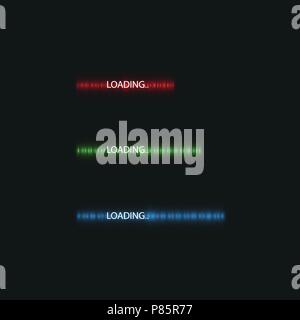 Progress loading bar with lighting. Concept technology. Vector illustration Stock Vector