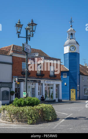 England. Essex, Coggeshsall, clocktower Stock Photo