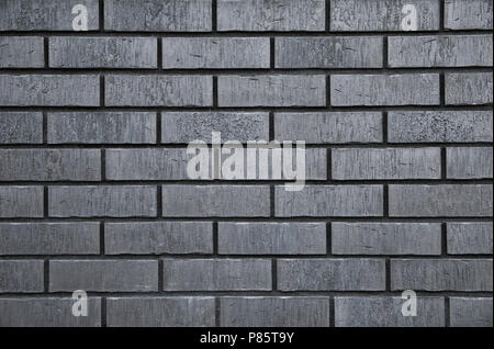 Black brick wall texture background Stock Photo