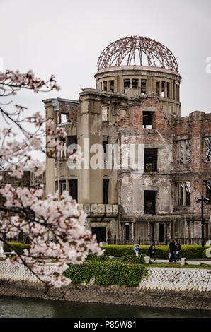 Cherry blossom flowers in Hiroshima, Japan Stock Photo