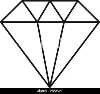 Icon - Diamond - Vector Stock Vector