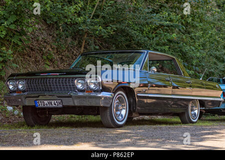 Stade, Germany - July 8, 2018: A vintage 1975 Oldsmobile Delta 88 ...