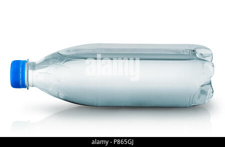 Plastic bottle with water horizontally Stock Photo