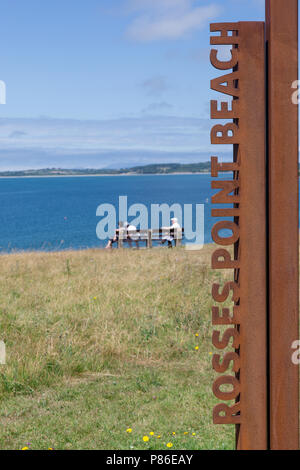 Rosses Point, Sligo, Ireland. 8th July 2018: People enjoying sunny weather making the most out of the record high temperatures heating Ireland having great time on the beach or walking around the beautiful Rosses Point Village in County Sligo Ireland . Stock Photo