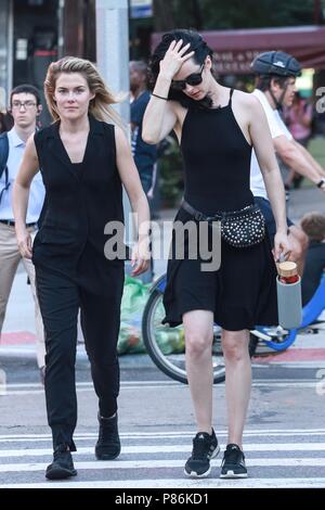 Rachael Taylor and Krysten Ritter seen on location filming 'Jessica ...