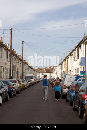 A Summer's afternoon in Park Crescent Road, Brighton, East Sussex, England, UK Stock Photo