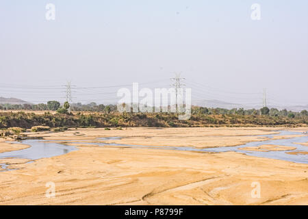 transparent water close view of River  sand looking awesome in summer season. Stock Photo