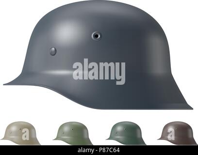 German ww2 military helmet Stock Vector