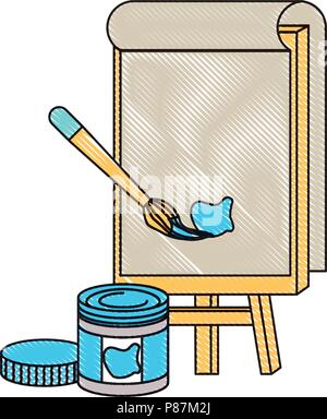 paint canvas icon over white background, vector illustration Stock ...