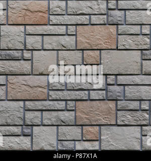 Seamless pattern with fragment of stone textured wall Stock Photo