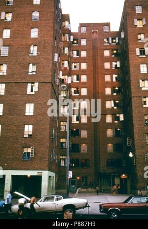 Avenue D Housing Project on the Lower East Side of Manhattan in New York City ... 07 1974 Stock Photo