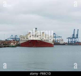 Seismic survey ship, Ramform Titan, one of the widest ships in the ...