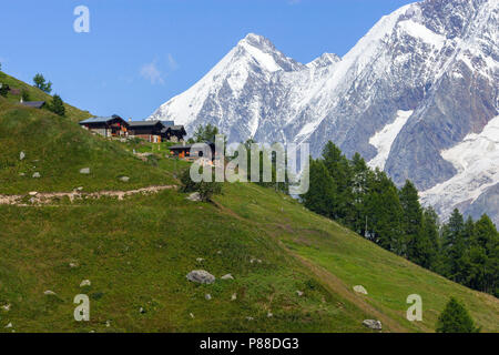 Lotschental Zwitserland, Lotschental Switzerland Stock Photo