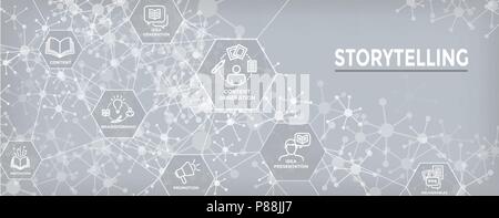Brand Concepting & Brainstorming Web Header Banner with Photos, Person, etc Stock Vector