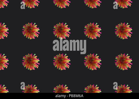Creative view of drinking straws for party on black background in neon colors. Top view. Template. Stock Photo