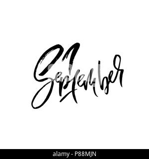 Back to school - lettering calligraphy phrase, handwritten text isolated on  the white background. Fun calligraphy for typography greeting and  invitation card or t-shirt print design. Stock Vector by ©FarbaKolerova  157200864