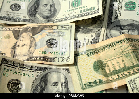 conceptual background image of us paper currency Stock Photo