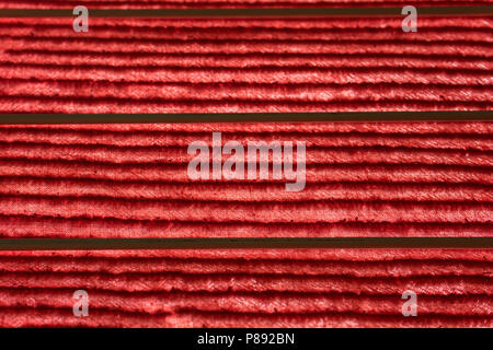 red blanket texture with lines old vintage Stock Photo