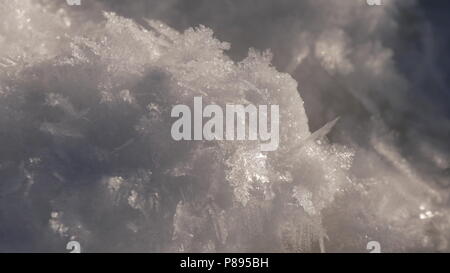 Frozen crystals in winter Stock Photo