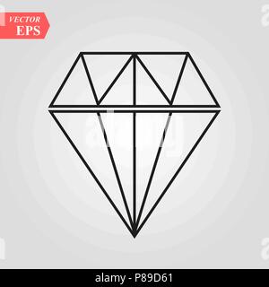 Vector diamonds and gems linear icons and logo design elements eps 10 Stock Vector