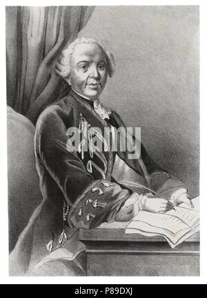 Étienne François de Choiseul (1719-1785), conde de Stainville y duque de Choiseul, embajador y secretario de estado del rey de Francia Luis XV. Grabado de 1880. Stock Photo