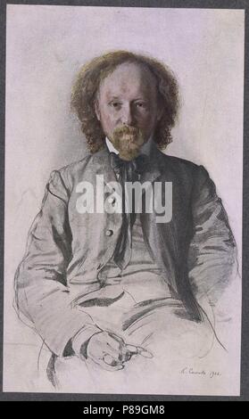 Portrait of the poet Vyacheslav Ivanov (1866-1949). Museum: State Tretyakov Gallery, Moscow. Stock Photo