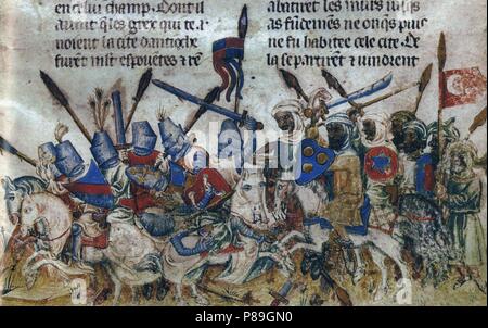 The Siege of Antioch during the First Crusade. Museum: BIBLIOTHEQUE NATIONALE DE FRANCE. Stock Photo