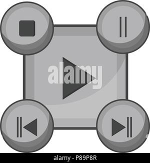 Isolated media web button Stock Vector