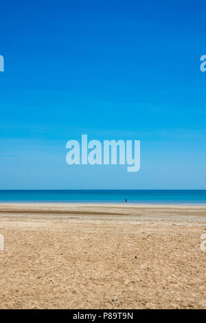 Local fisherman net fishing in crocodile waters, Casuarina Beach, Darwin, Northern Territory Stock Photo