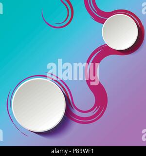 Colorful vector background with two paper plates. Stock Vector
