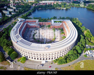 Former Nazi party rally grounds at the large Dutzendteich, unfinished congress hall of the NSDAP 1933-1945, with documentation Stock Photo