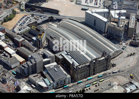 aerial view of Liverpool Lime Street stadium Stock Photo