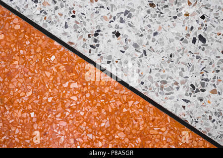 Terrazzo polished stone floor and wall pattern and color surface marble and granite stone, material for decoration background texture, interior design Stock Photo