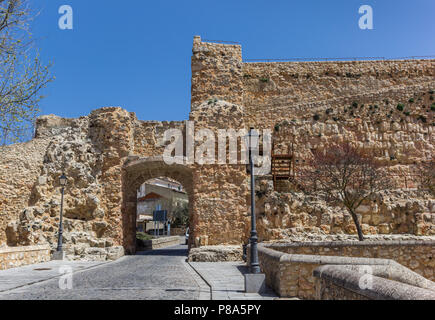 Ruins of the medieval castle of Cuenca, Spain Stock Photo